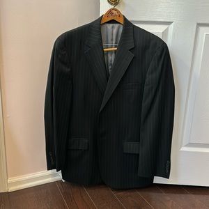 Classic chalk stripe blazer. Black by Oleg Cassini. Excellent condition size 41S
